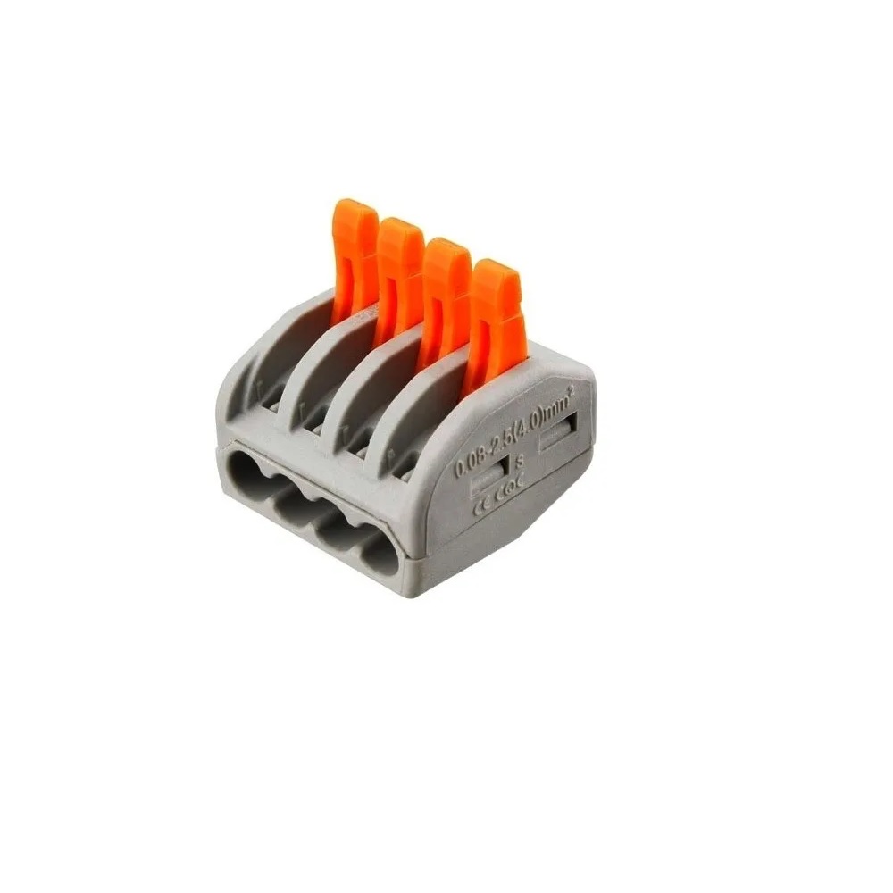 10 Conector Borne Emenda 4 Fios - Modelo Pct-214