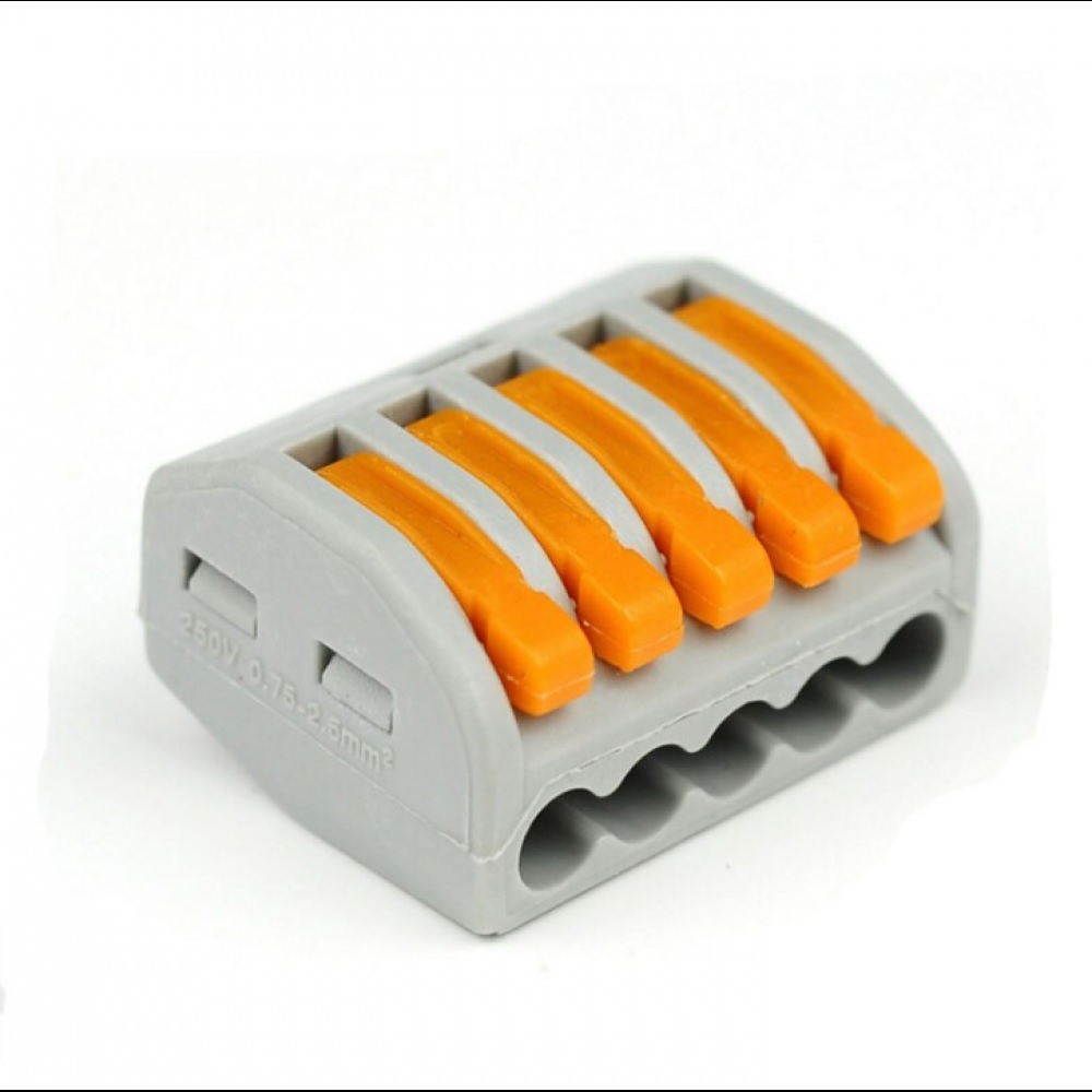 100 Conector Borne Emenda 5 Fios - Modelo Pct-215