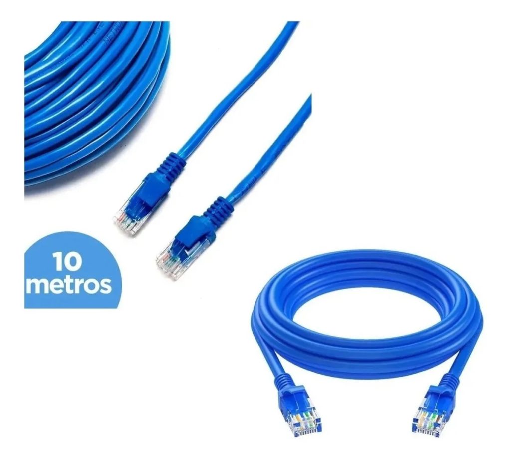 Cabo De Rede Cat6 5m - 10 Metros Patch Cord Rj45 Lan