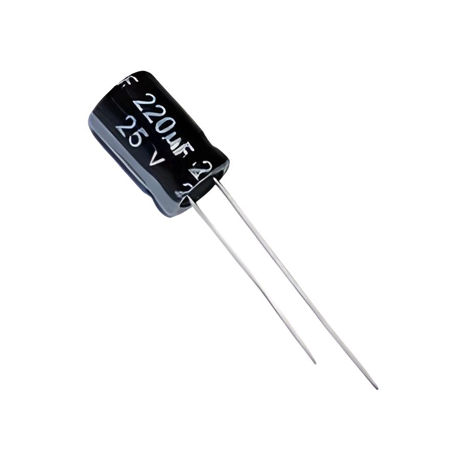 100 Pçs Capacitor Eletrolítico 220uf 25v 220 X 25 105ºc